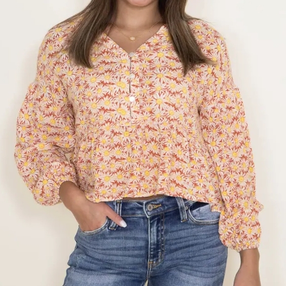 Simply Southern Tops - Simply Southern Daisy Print Top | Size XXL - NWT